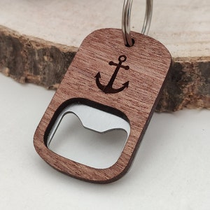 Bottle opener trailer | Wood Gift | Men&#39;s gift | Bottle Opener Keychain | Anchor trailer