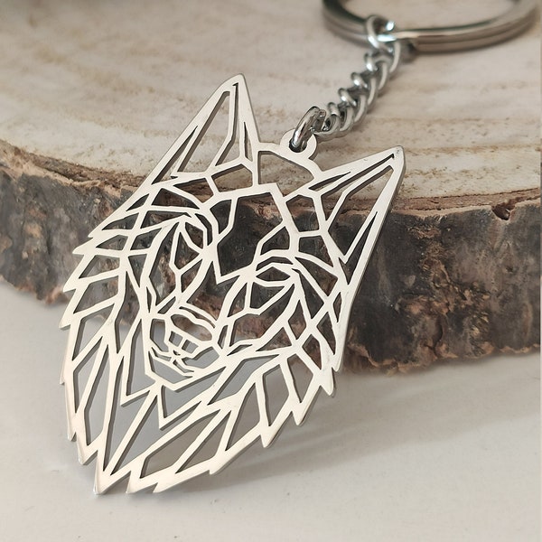 Schlüsselanhänger Wolf | Geschenk Wolfliebhaber | Wolf Anhänger