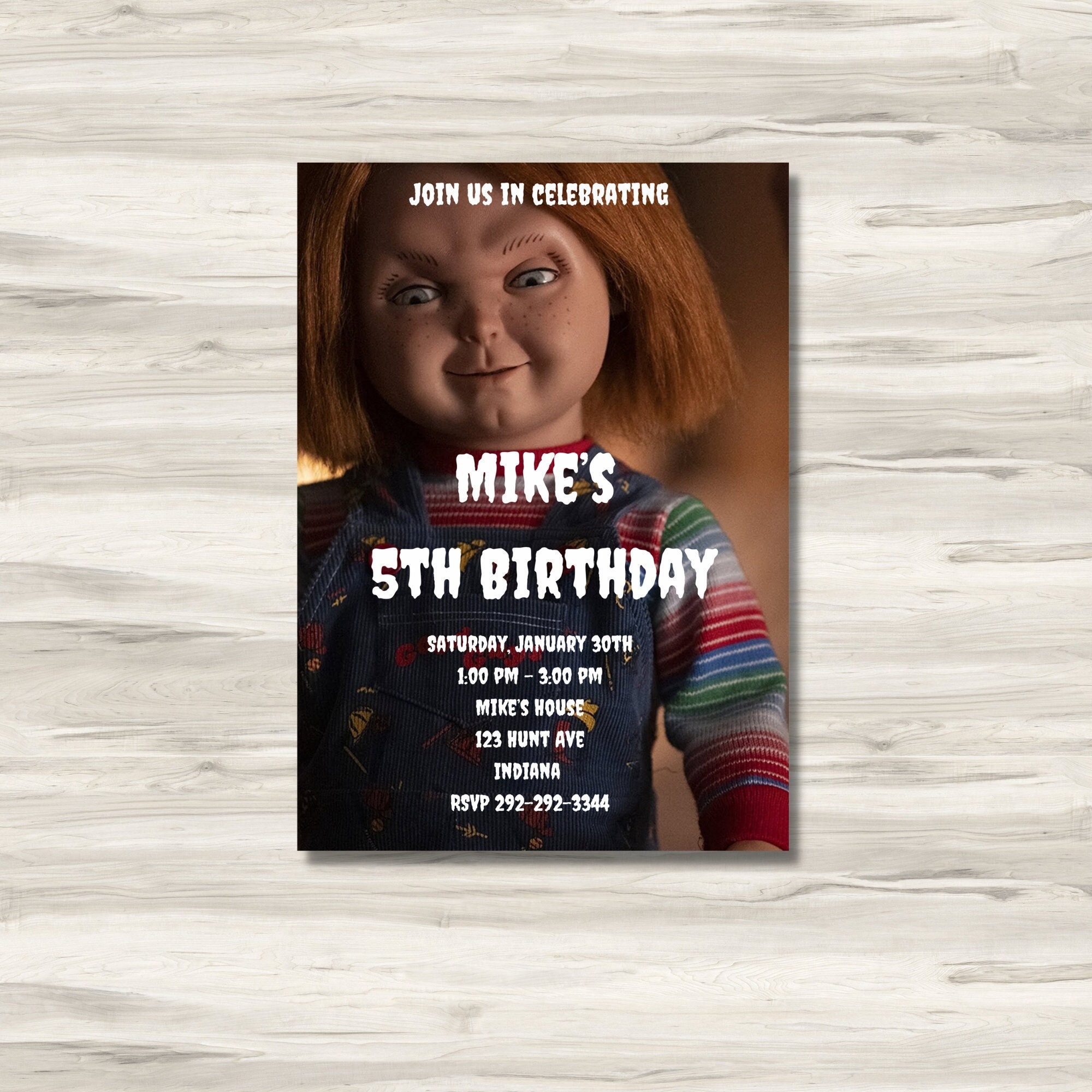Custom Digital Downloads Ready to Print: Chucky Birthday - Etsy