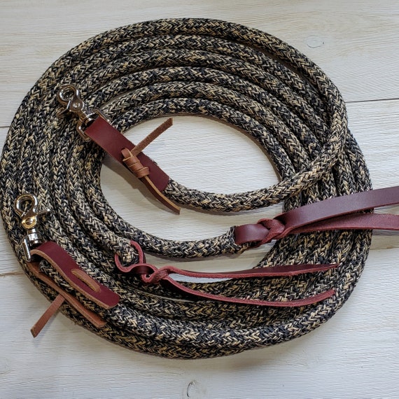 Loop reins or split reins, Custom Made Yacht Rope / trail riding, clinician rope, mecate reins, barrel reins - Fast Shipping!