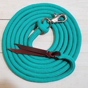 Custom Training Lead Rope - Your Choice of Swivel Clasp/Bull Snap - Yacht Rope, Lunge Line , Clinician Rope - Lots of colors! Fast Shipping!