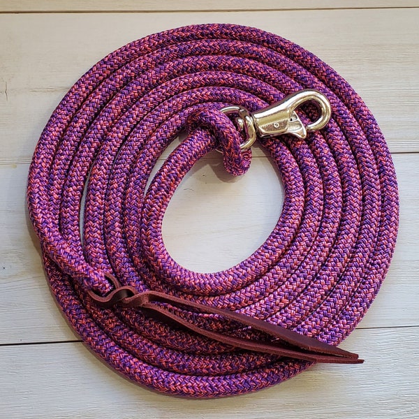 Custom Training Lead Rope - Your Choice of Swivel Clasp/Bull Snap - Yacht Rope, Lunge Line , Clinician Rope - Lots of colors! Fast Shipping!