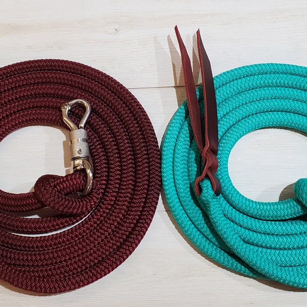 Custom Training Lead Rope - Your Choice of Swivel Clasp/Bull Snap - Yacht Rope, Lunge Line, Clinician Rope - Lots of colors! Fast Shipping!