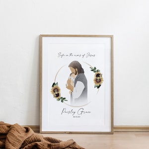 In the arms of Jesus Memorial Print