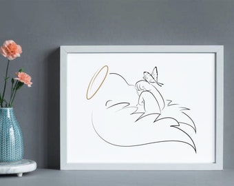 Angel Baby Digital Print, Miscarriage Gift, Infant Loss Gift, Miscarriage Memorial Print, Digital Download