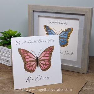 Butterfly Memorial Card (Frameable See Description)