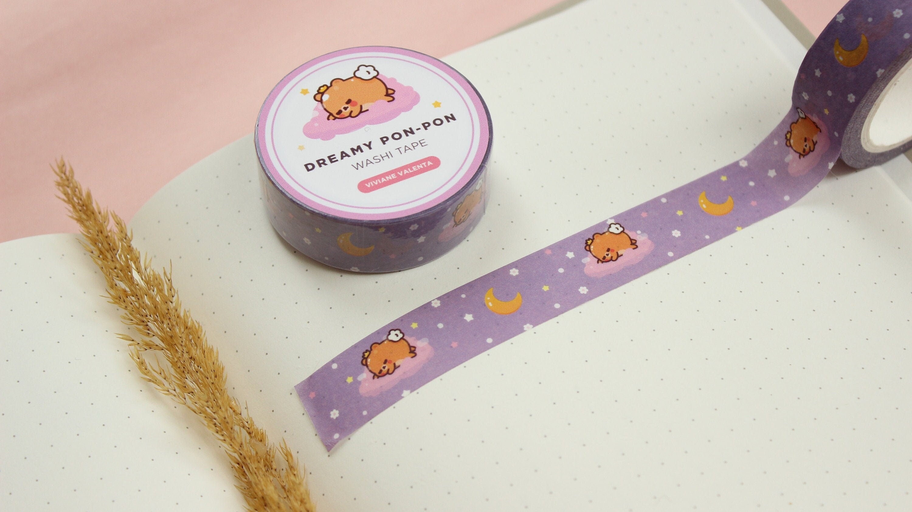 Paper, Party & Kids sketchbook & Penpal Kawaii Brown Bear Washi tape