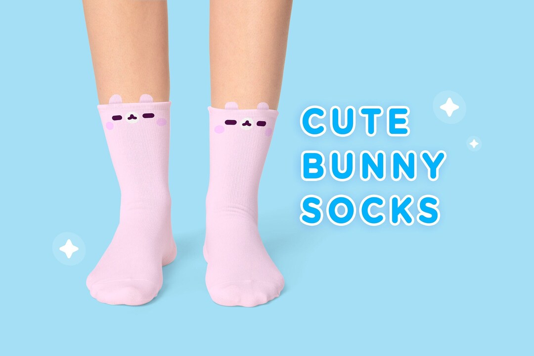 Cute Bunny Usagi Socks | Bunny Usagi Cotton Socks |  Kawaii Unisex Crew Socks