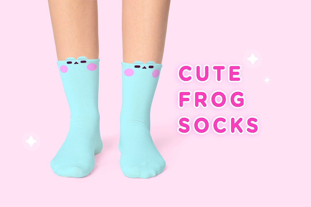 Cute Kero Frog Socks | Cotton Socks |  Kawaii Unisex Crew Socks