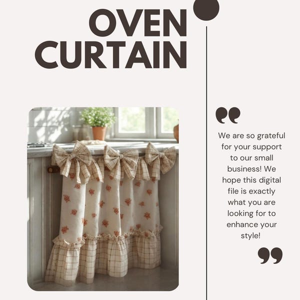 Oven Curtain Sewing Pattern