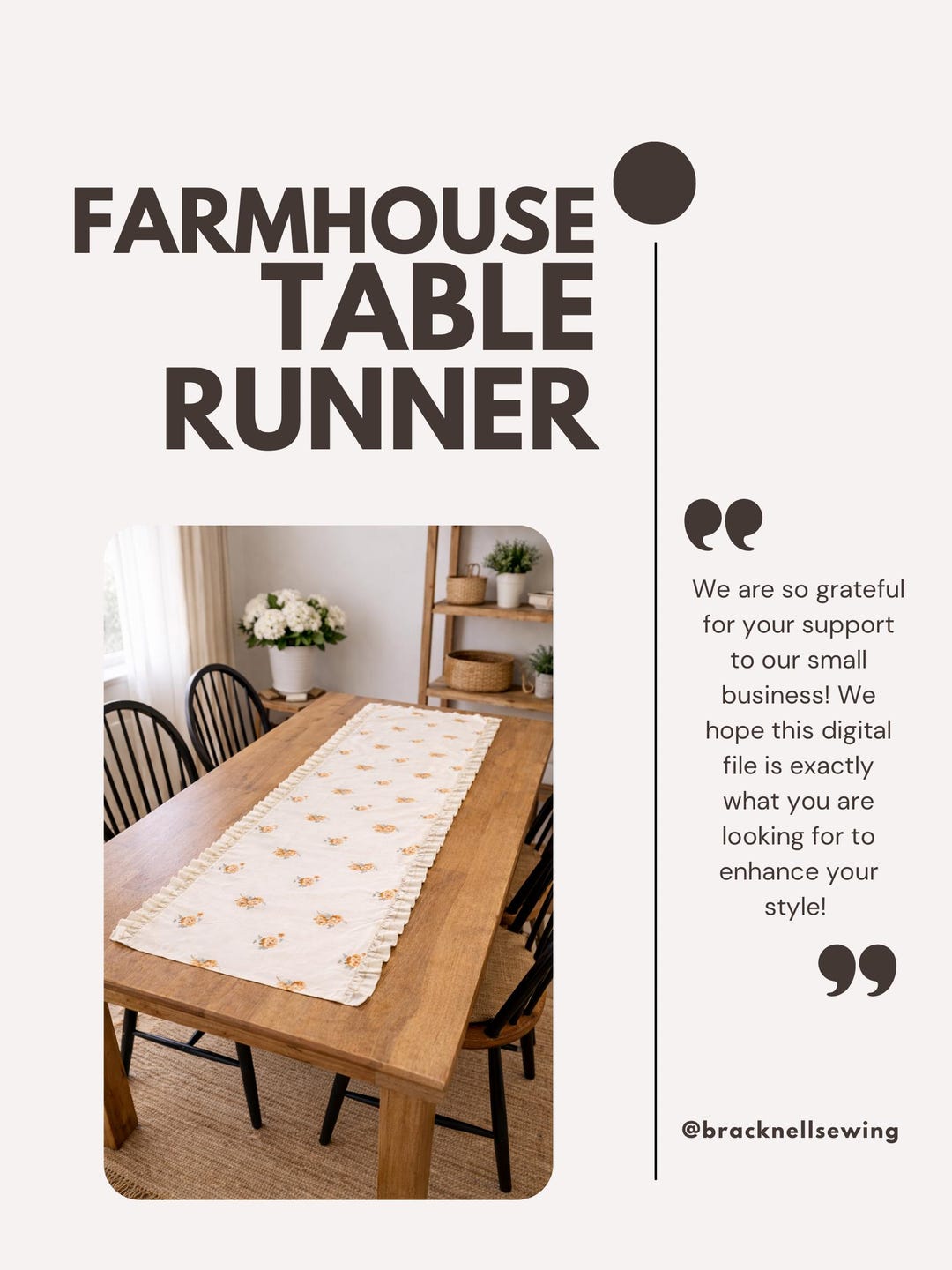 Table Runner Sewing Pattern - Etsy