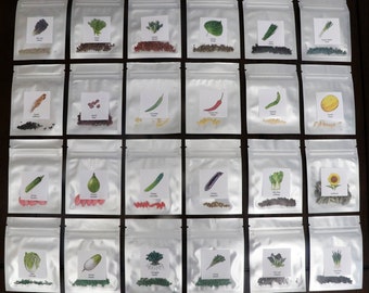 Pick Your Own Korean Seed Collection (Normal Version) / Choice of 4, 6, 8, 10, 12, 16, 20, or 24 Different Kinds of Seeds