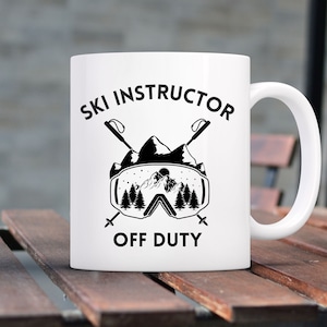 Ski instructor mug gift friends and family, birthday gift, ski lover cup christmas gift, family vacation mug 2024, skiing gift, ski gifts