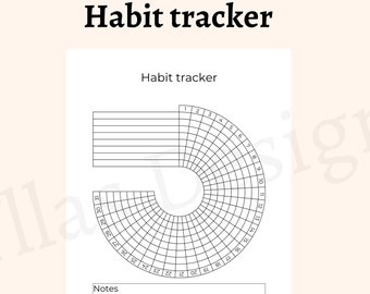 Suivi des habitudes de travail mensuel, pdf imprimable, suivi des habitudes de 30 jours, suivi des objectifs, téléchargement immédiat a4 a5 demi-lettre