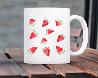 Watermelon mug birthday gift mom cottagecore mug summer nature lover cup mothersday gift housewarming gift