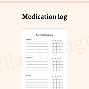 Tages-Medikamenten-Tracker als pdf zum Ausdrucken, Tageszeitung A4 A5 A4 A5 A4 A5 Letter A