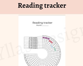 Reading tracker printable pdf habit tracker daily reading log book journal planner page book log instant download a4 a5 letter half letter