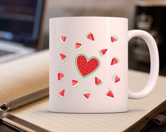 Watermelon mug birthday gift mom cottagecore mug fruit mug mothers day gift tea mug gift daughter  housewarming gift nature lover mug