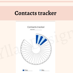 Contacts tracker printable pdf track contacts monthly tracker contact lenses contacts planner contacts log instant download a4 a5 letter