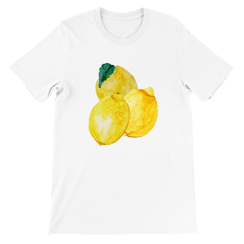 Zitrone T-Shirt Geburtstagsgeschenk für Frau oder Männer, Cottagecore Tshirt, botanisches Shirt, Gartenarbeit Shirt, Obst-T-Shirt, Zitronenkleidung, Zitronendruck White