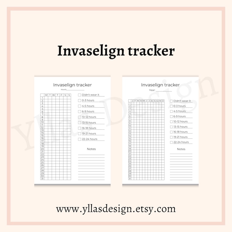 Tracking Issue Invisalin Invaselign Tracker Printable Pdf Dental Tracker Journal Page Health ...