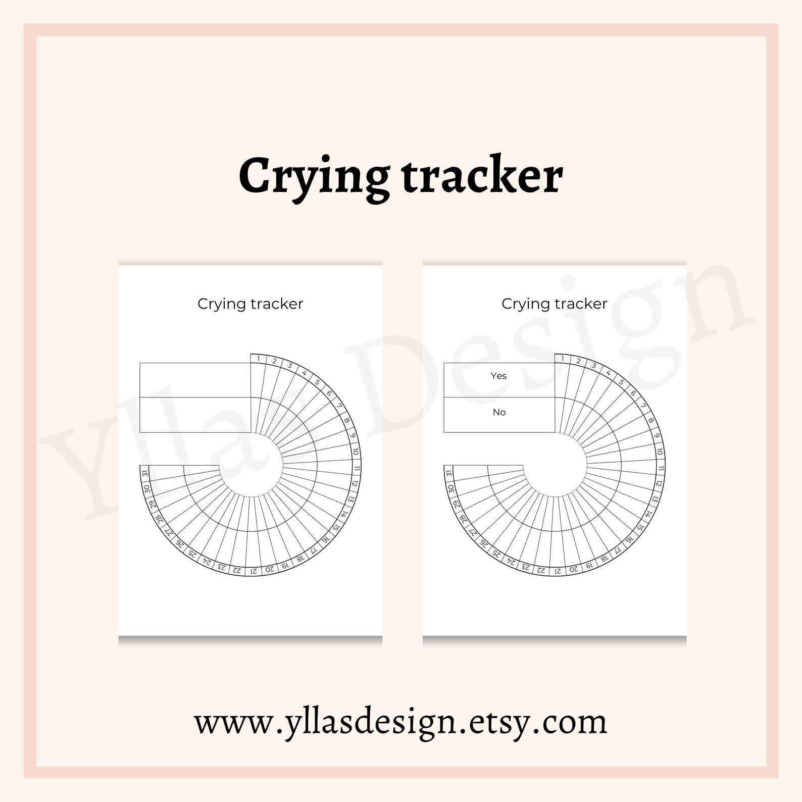 Crying Tracker Printable Pdf Crying Log Tracker Mood Tracker Emotion ...