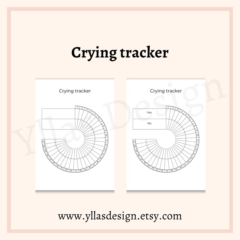 Crying Printable Crying Tracker Printable Pdf Crying Log Tracker Mood Tracker Emotion ...