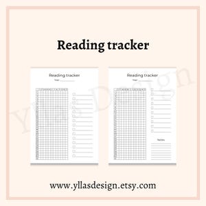 Reading Tracker Printable Pdf Habit Tracker Daily Reading Log Book ...