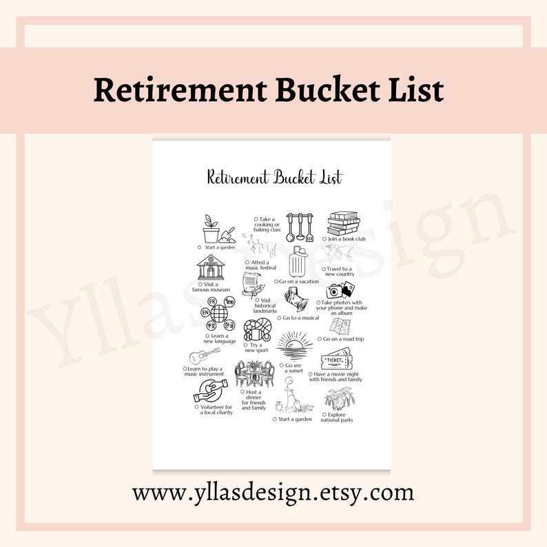 Printable Retirement Fun Guide.pdf Retirement Bucket List Journal Page Printable Pdf Retirement Planner ...