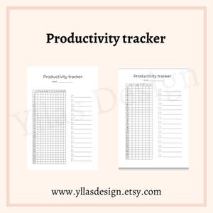 Productivity Tracker Printable Pdf Productivity Planner Page ...