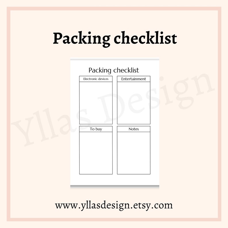 Packing List Layout.pdf Travel Packing List Printable Pdf Travel Packing Checklist Vacation ...