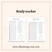 Study Tracker Printable Pdf Student Journal Student Planner Yearly ...