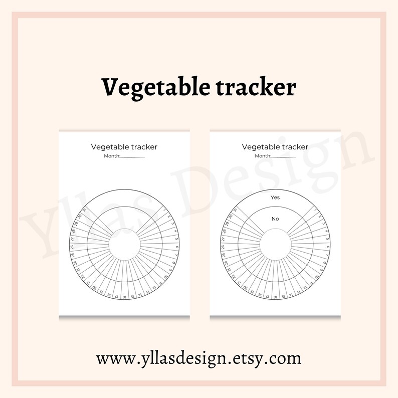 Vegetable Tracker Printable Pdf Health Tracker Daily Tracker Healthy ...