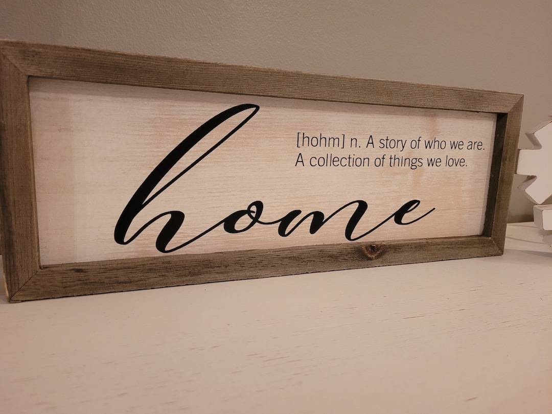 Home Definition Sign Etsy