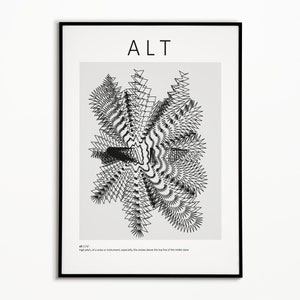 ALT Musik Poster, Alt Music Definition Minimalist Print, Musik Geschenk, druckbares Geschenk für Musikliebhaber Musiker
