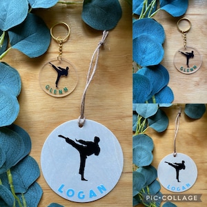 karate/mma acrylic keychain and ornament