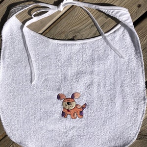Babero para perro, tela de rizo superabsorbente, respaldo de algodón, 4 diseños de dibujos animados diferentes, tamaño grande: 16" de ancho x 12" de largo