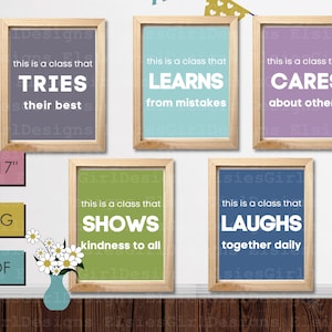 This is a Class Classroom Poster Set | Classroom Decor | Teacher | Teacher Gift | Back to School | Decor for Classroom | Classroom Decor