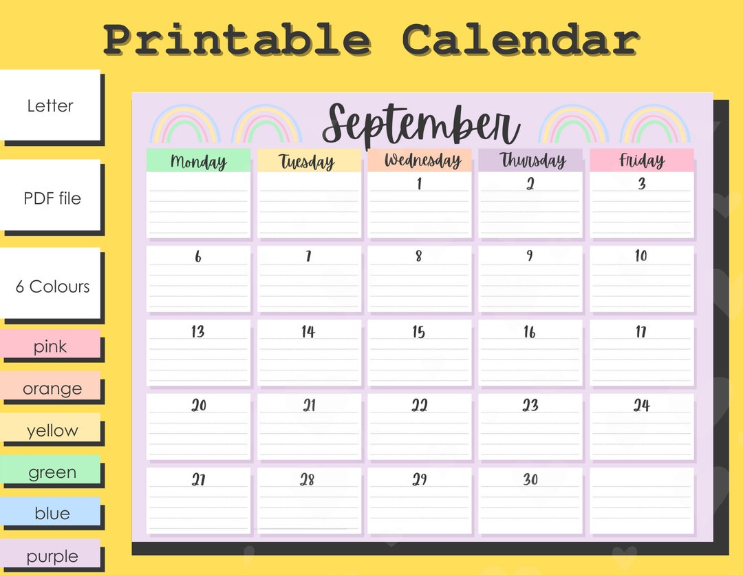 Digital Teacher's Calendar Digital Download Digital Calendar Teacher ...