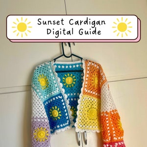 Sunset Cardigan Guide | Step by step photos follow along | Crochet your own clothes | Easy to follow | Jacket for Spring, Summer and Autumn