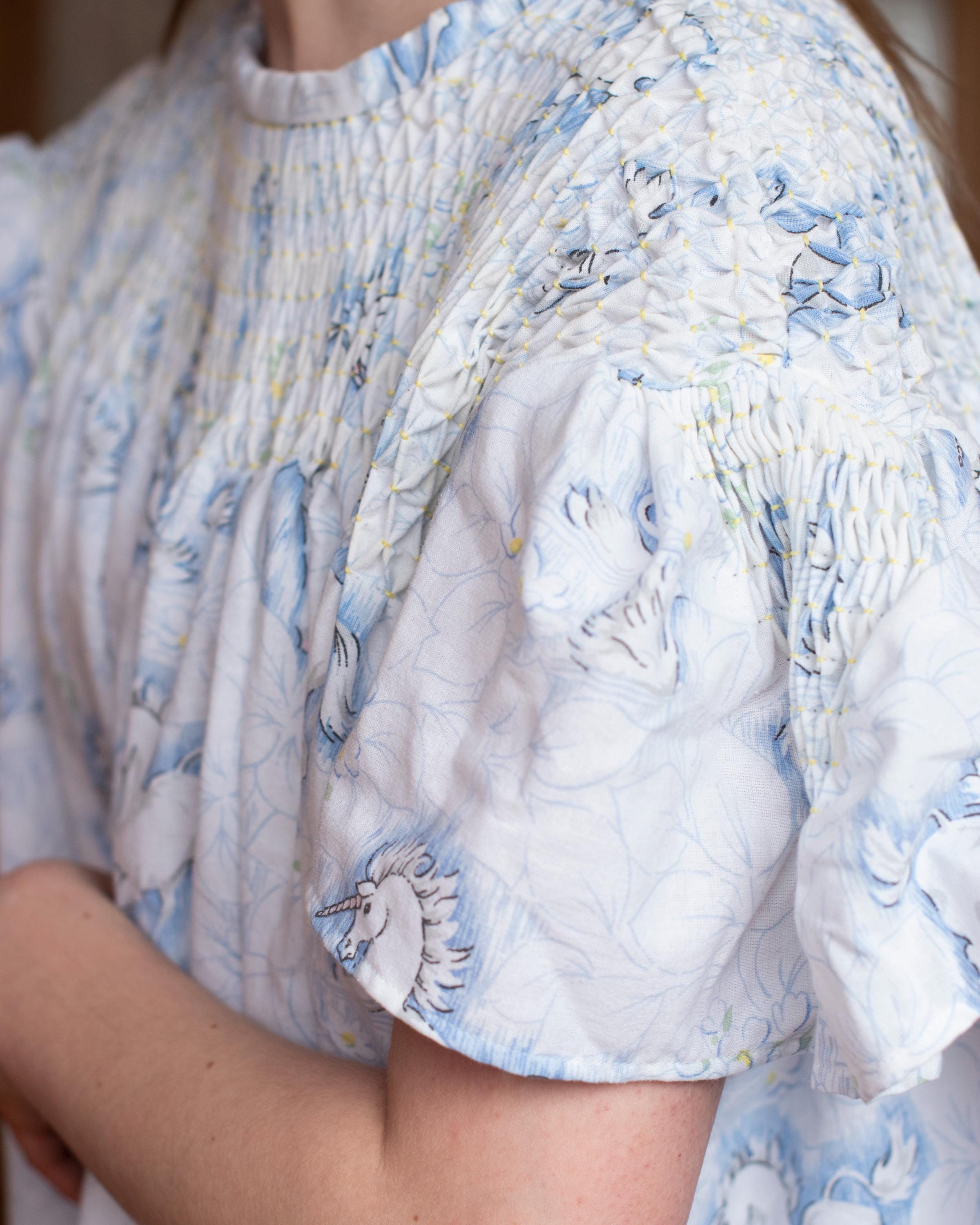 Smocked Unicorn Babydoll Dress