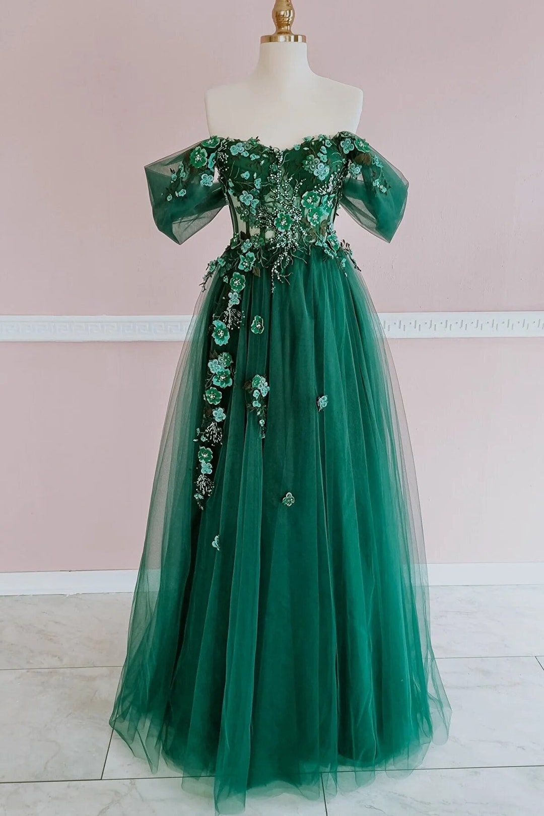 Emerald Fairy Corset Fairy Wedding Dress Fantasy Prom Dress Etsy