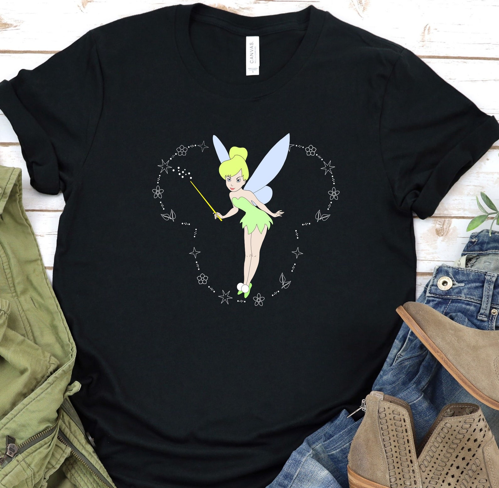 Tinkerbell Disney Tshirt Disney Tinkerbell Shirt Disney Etsy
