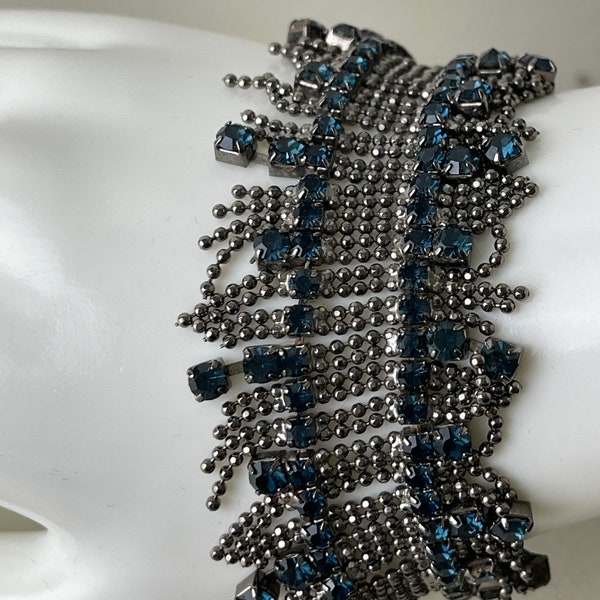 Vintage Lee Angel For Neiman Marcus Stretch Rhinestone Bracelet