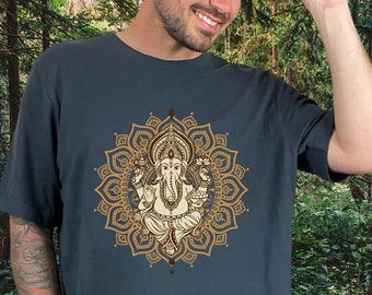 Ganesha Mandala Unisex T-Shirt | Ganesh Tshirt | Indian Hindu Shirt | Yoga Gift | Meditation Tee |  Spirituality Top | Sacred Elephant God