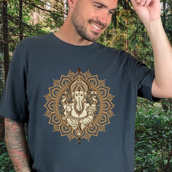 Ganesha Mandala Unisex T-Shirt | Ganesh Tshirt | Indian Hindu Shirt | Yoga Gift | Meditation Tee |  Spirituality Top | Sacred Elephant God