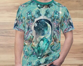 Magical Sea Mermaids AOP Unisex T-Shirt |  | Underwater Fantasy All Over Print Tshirt | Crystal Lover Top | Mermaidcore Tee | Pisces Gift