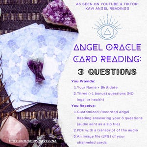 Stel 3 vragen + 1 bonus gepersonaliseerde engelenlezing | Orakelkaarten engel | Aangepaste spirituele begeleiding | Spiritueel medium