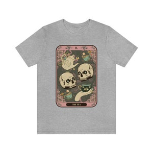 The Tea Tarot Card Unisex T-Shirt | Spill the Tea Shirt | Funny Tarot Card Shirt | Gossip Shirt | Witchy Gift | Tarot Shirt | Witchy Shirt Athletic Heather