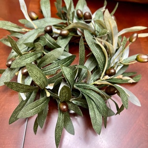 Small Golden Olive Leaf Wreath main image 1